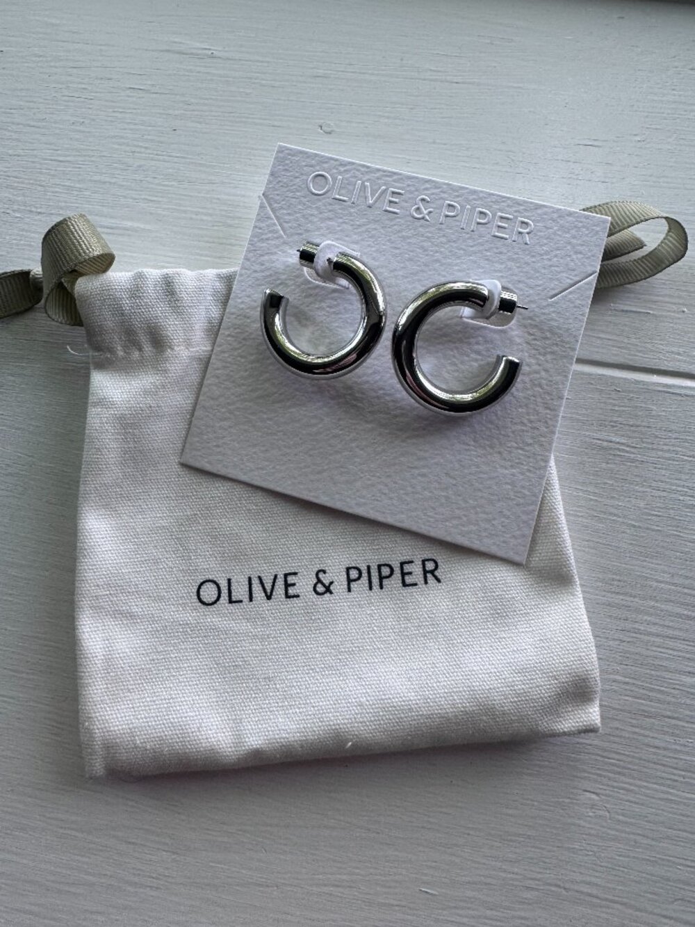 Silver Olive & Piper Hoop Earrings